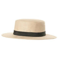 Straw One Black Band Hat - with dimension Adult