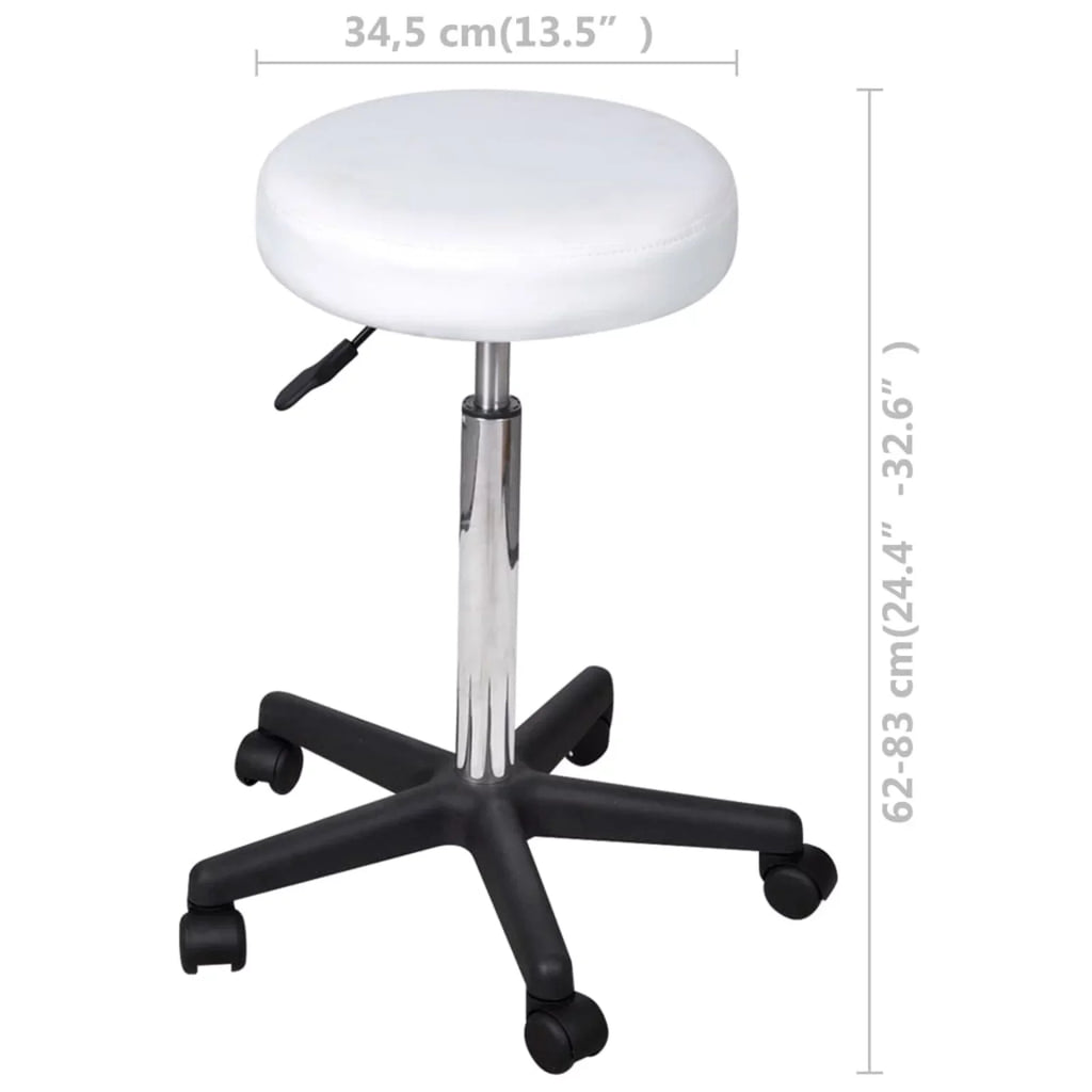 Office Suzicca Faux Leather White Stool