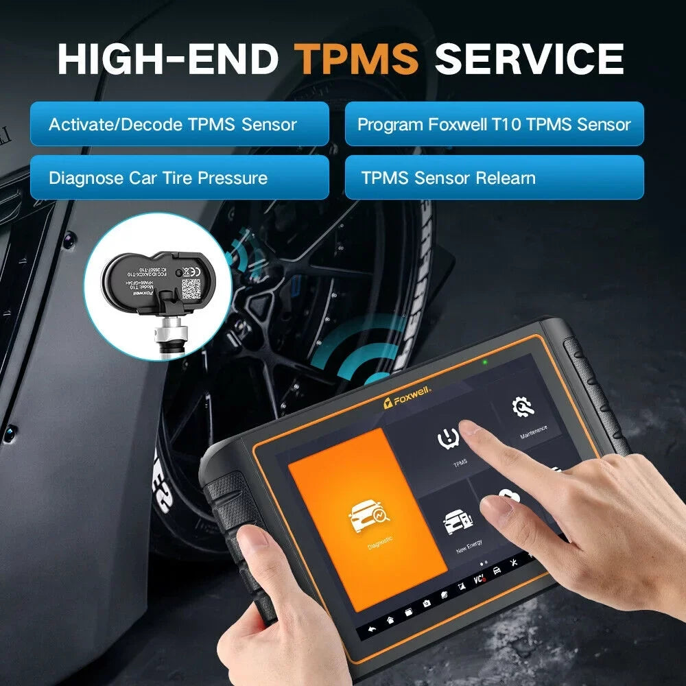 GT75TS Service Code Automotive OBD2 Scanner Actuation FOXWELL Bi-Directional Tool Reader Diagnostic ECU Scan Resets Free EOBD Scan Control Test Update Car TPMS Systems 30+ Coding Full OBD Tool