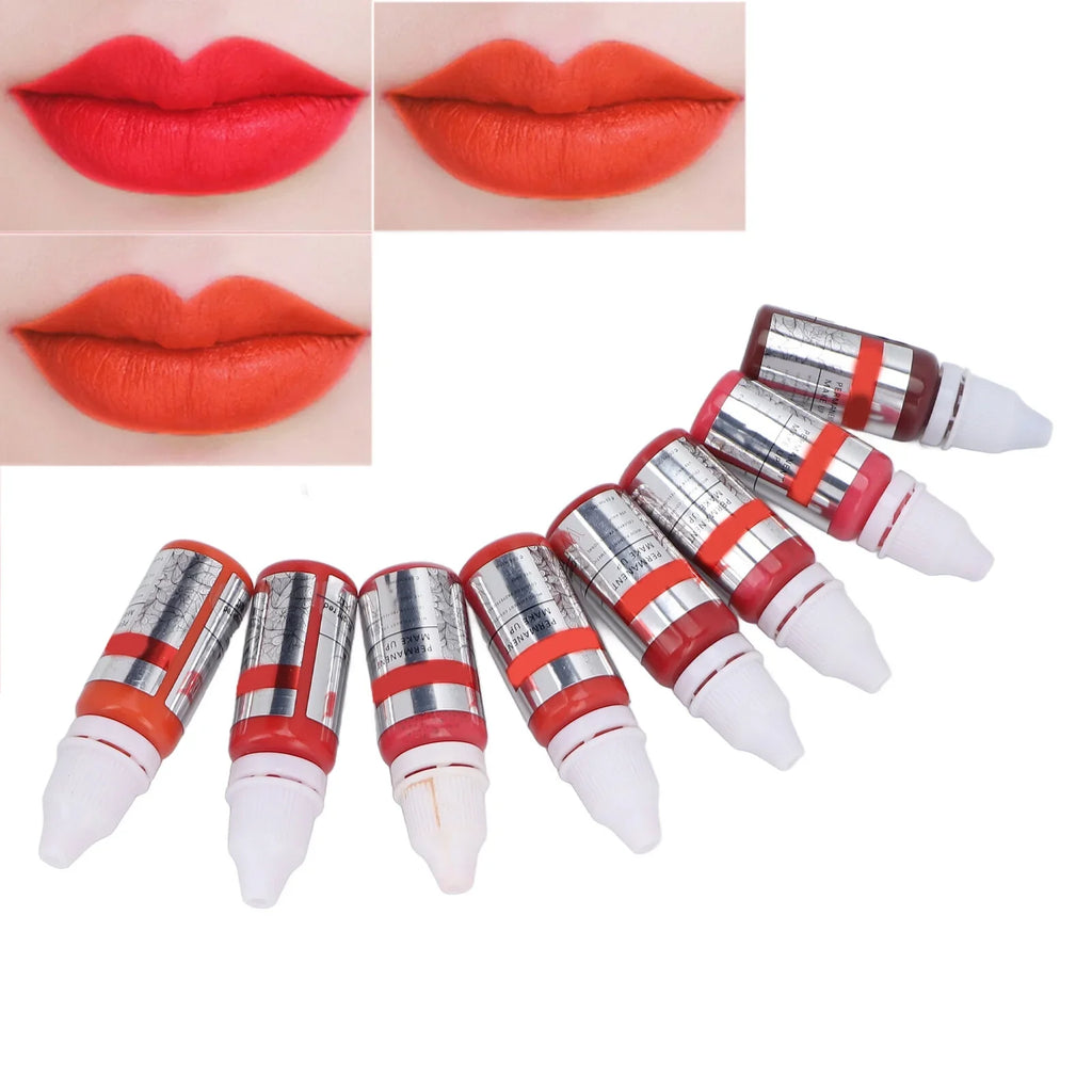 Microblading Color Ink Permanent 8pcs Tattoo Semi Lip Pigment 120ml Makeup
