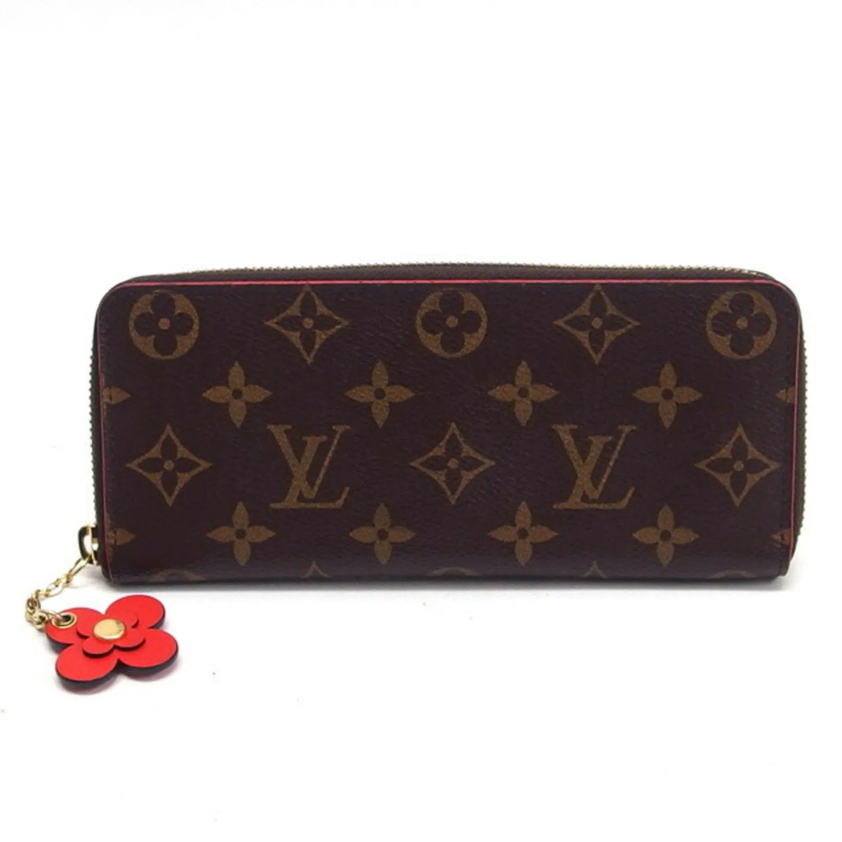 M62940 Pre-Owned Monogram Wallet Clemence (Good) Wallet Red Long