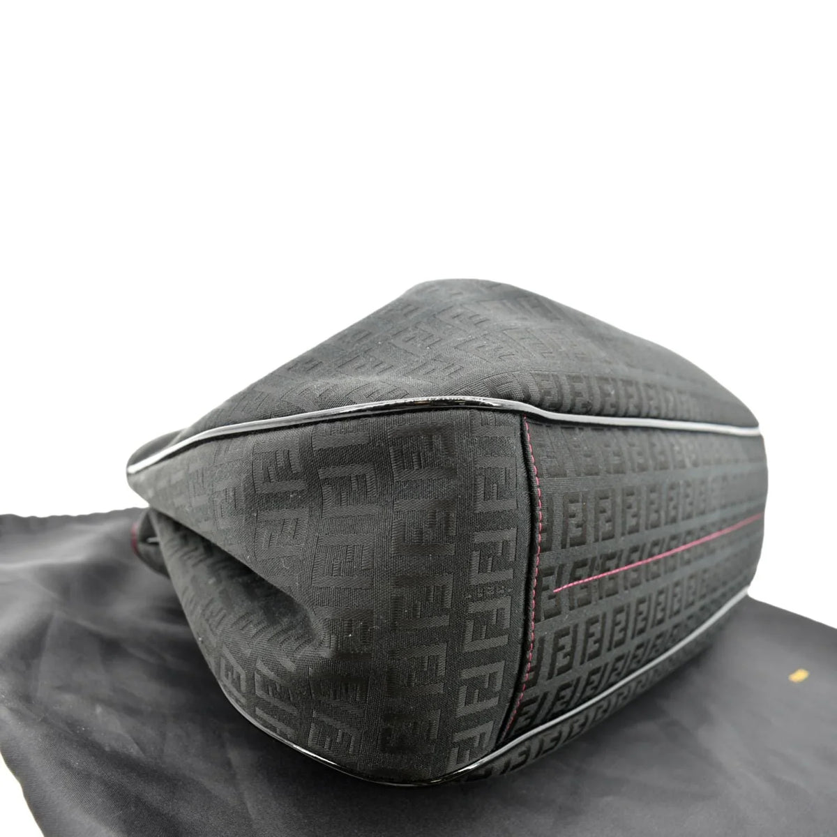 Print FENDI Shopping Bag Zucchino Black Pre-owned Canvas Tote