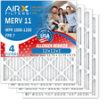 Furnace 12x12x1 WICKED Comparable MPR Pleated Electrostatic HVAC Air Air Filter FPR to 12x12x1 MERV & USA Conditioner FILTERS 1000, Premium MPR Made by AIRX 4 Pack 1200 CLEAN 7 Filters Filter AIR. 11