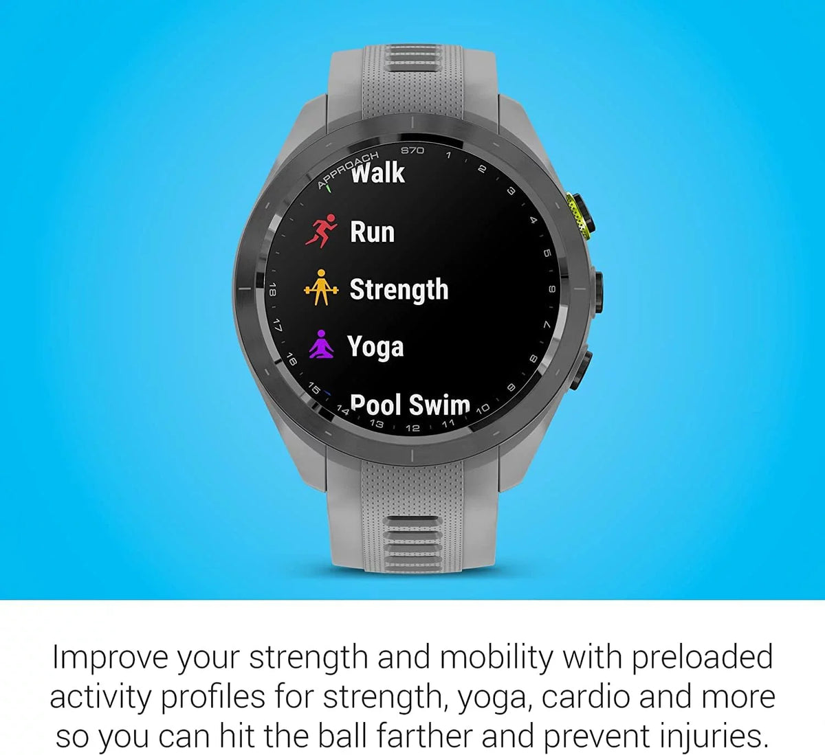 Black S70, Approach with (47mm) Garmin Accessories