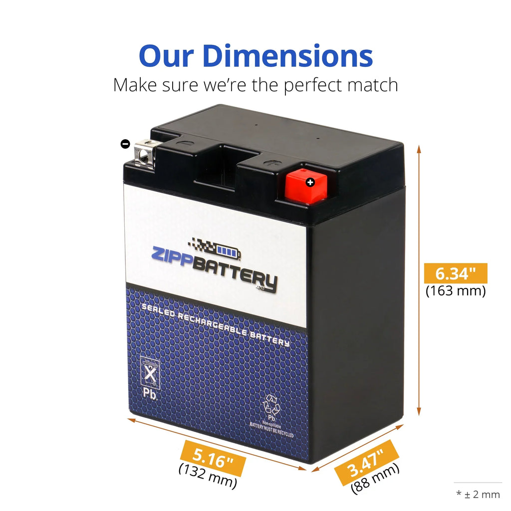 Zipp Sports Battery Power Performance Battery Ytx14Ahl-Bs High