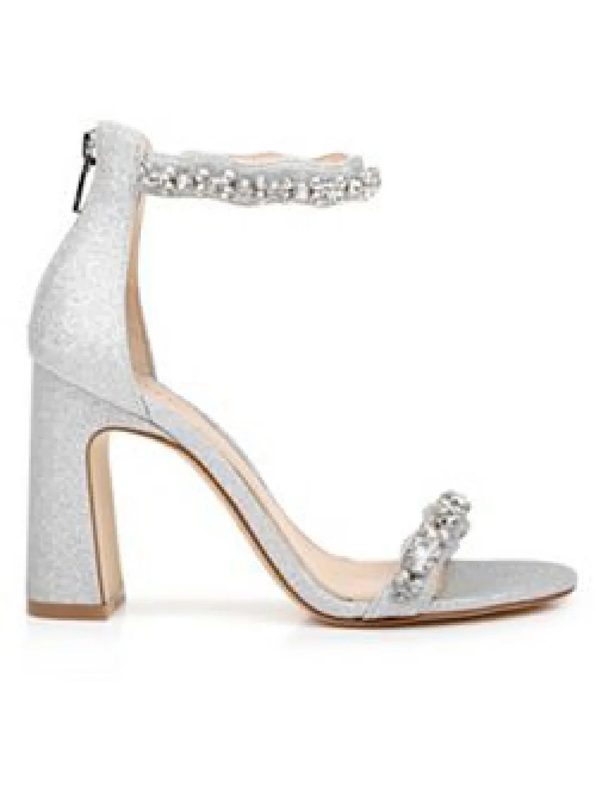 Heels Badgley Womens Satin Mischka Jewel Rhinestone Odessa