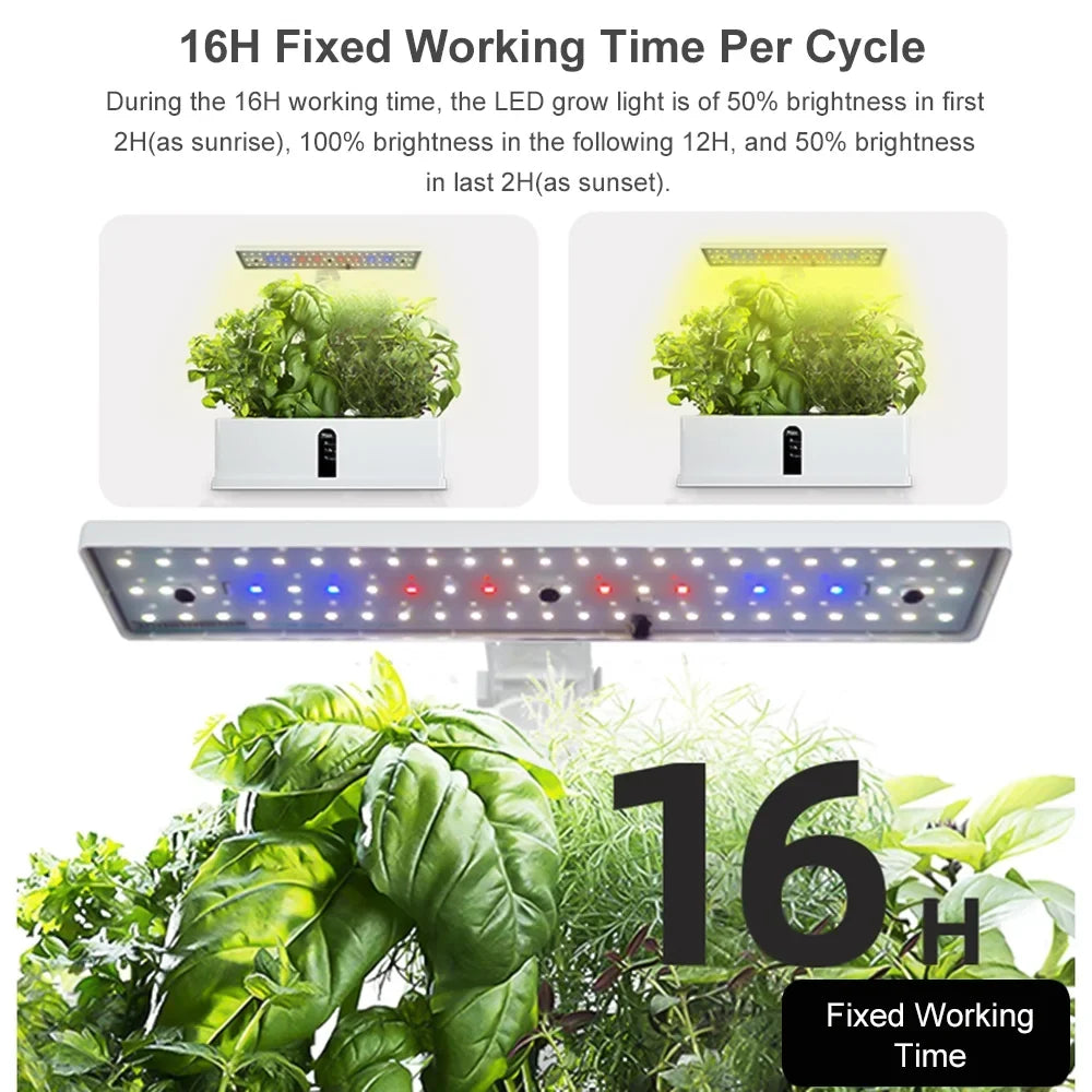 9 Indoor Home Growing Lights Kit Garden Office Hydroponics LED Height with System Adjustable moobody Pods for Smart Kitchen