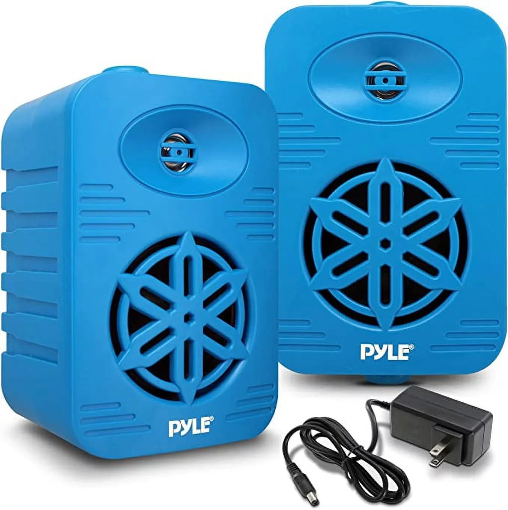 Dual Boat, Full System Tweeter-Home, Pair-500 1/2” Speakers 5.25” Speaker exterior PDWRBT56BL Watt Compliance w/ Indoor Waterproof Marine,Deck,Patio,Poolside Range 2-Way PyleUsa High Polymer Bluetooth