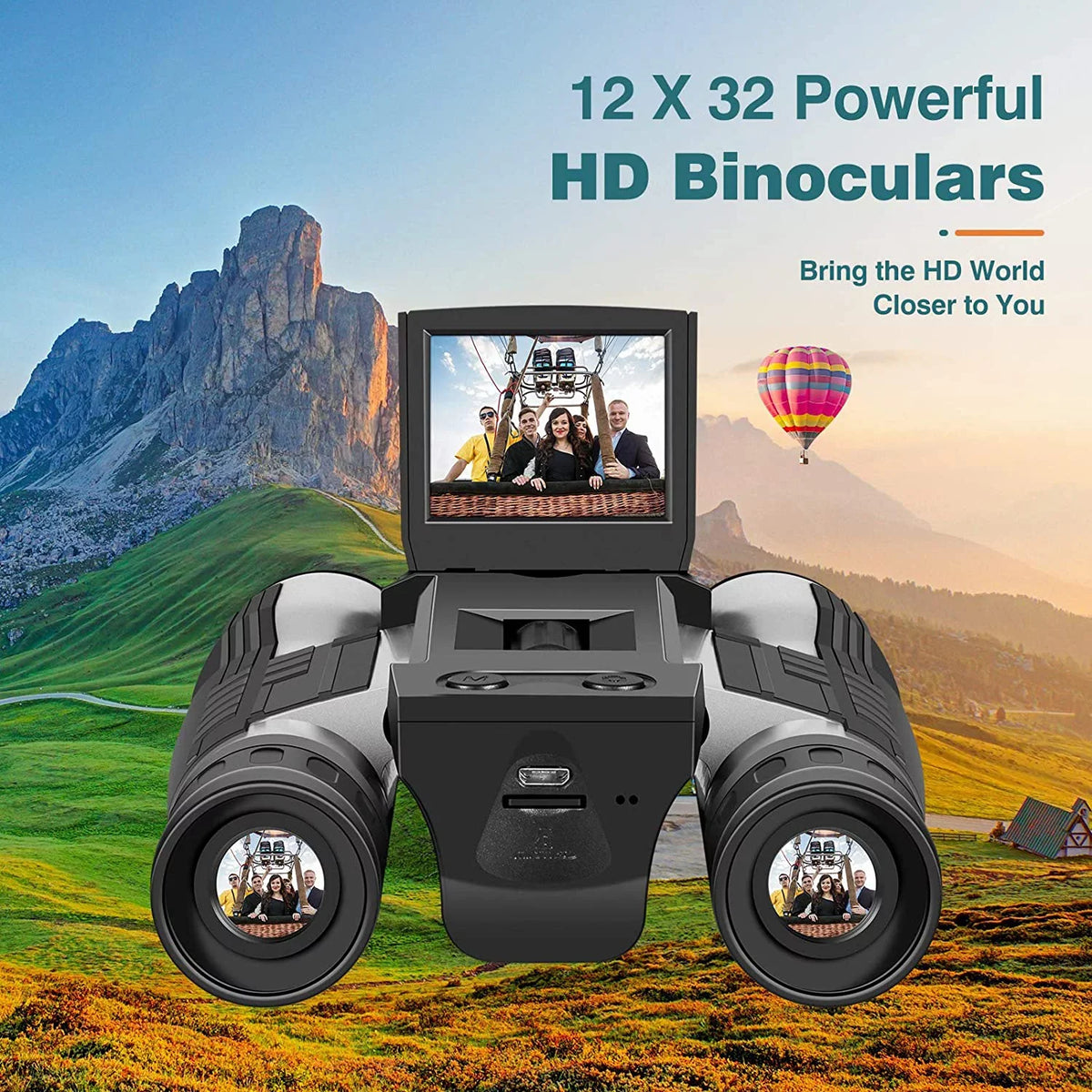 Camera 32GB 12X Watching for Video Binocular Photo with 5M Bird LCD Digital Football Zoom 2" Concert Camcorder Recorder Camonity Game