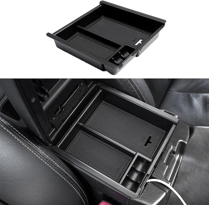 Container Secondary Tray Compatible fabric Tacoma Center 2023, Armrest 2016-2022 Box Organizer Accessories ABS with JDMCAR Console Storage Toyota Insert