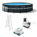 & with Ultra 18' Robot Intex XTR 52" Pump Above Vacuum Set Pool Ground x