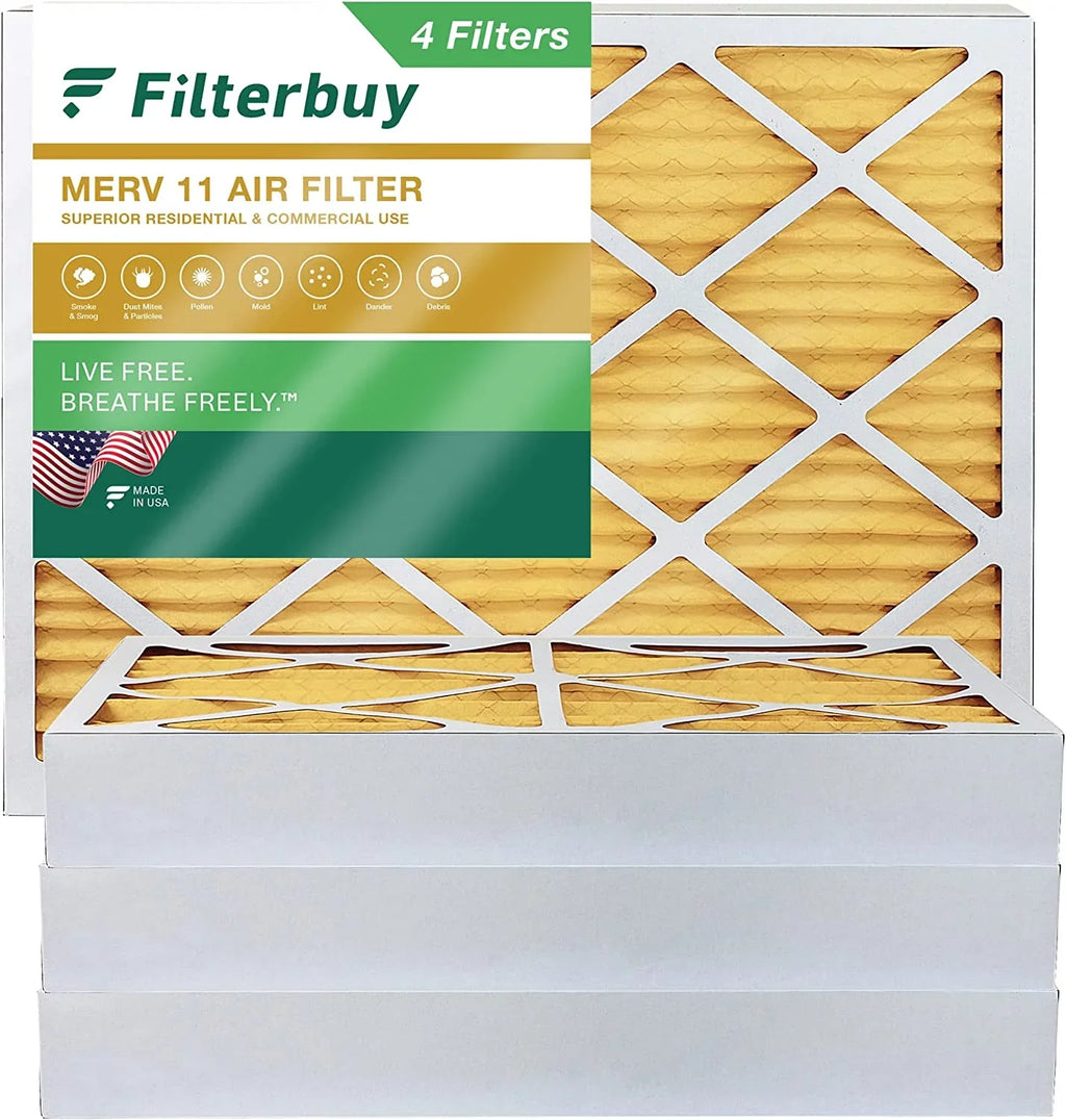 (4-Pack) 10x16x4 AC HVAC Pleated MERV Filters Furnace 11 Air Filterbuy