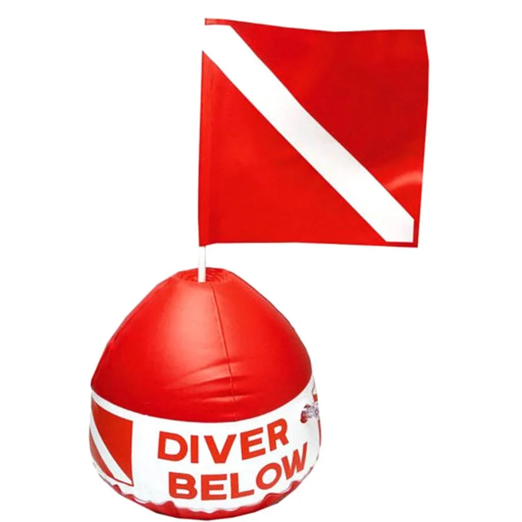 Safety Marker Scuba Diving Inflatable Surface Dive Buoy With Red Snorkel