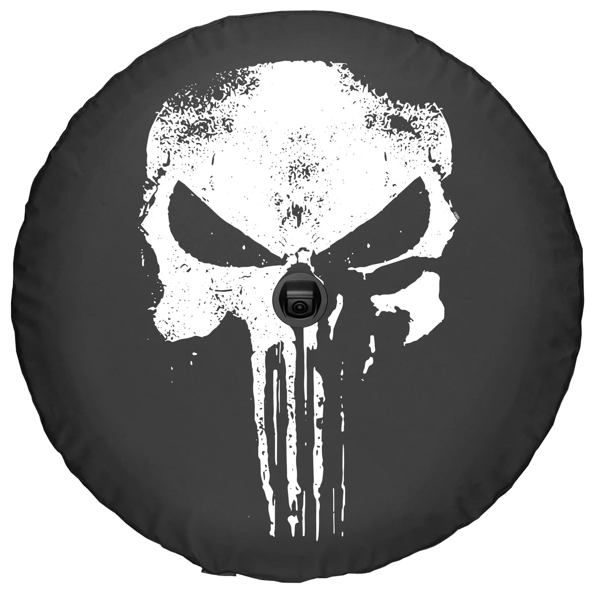 32" (w/ JL Sport Skull JL for Sahara Wrangler - Distressed Cover - camera) Soft (2018-2020) - Jeep Boomerang & back-up Tire Punisher