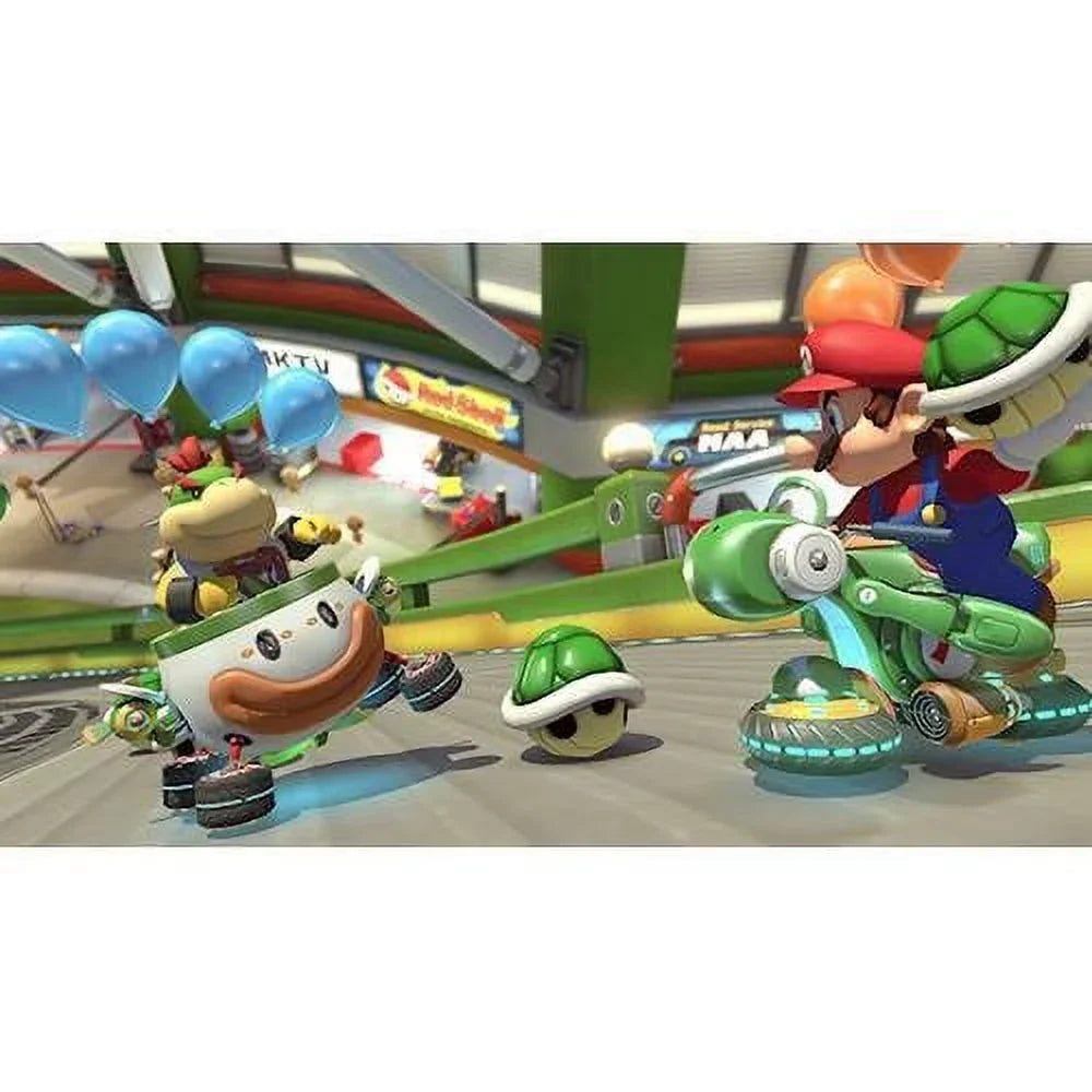 Lite Switch Turquoise Deluxe Kart with 8 Nintendo Bundle Mario
