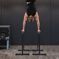Stand Station Adjustable Gym Dip Upper Flkoendmall Black Body Height Home Equipment for