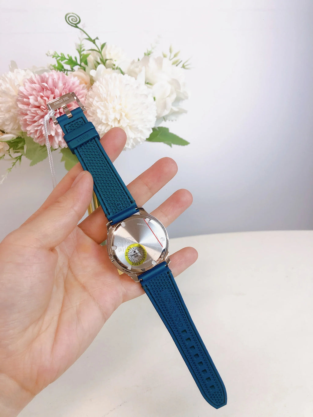 Swiss Strap Movado Women 3600715 Green Dial Bold Silver Silicon Watch