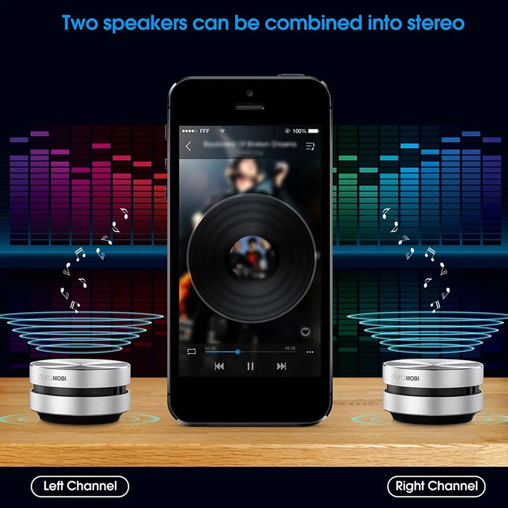 Conduction Sound Portable Bone MOBI Sound Box Silver BT Packs Dura Loud Stereo Mini 2 Speaker Built-in Speakers Wirelessly Mic