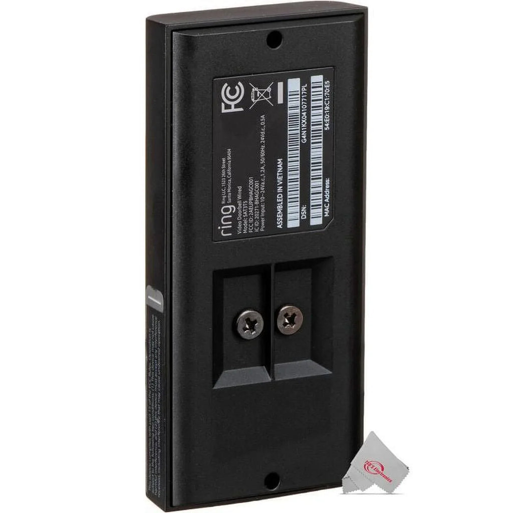 HD 1080p Black 2x Wired Video Doorbell