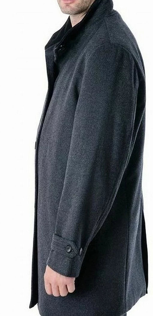 38S London Clark Overcoat, Fog Classic-Fit Gray, Men's