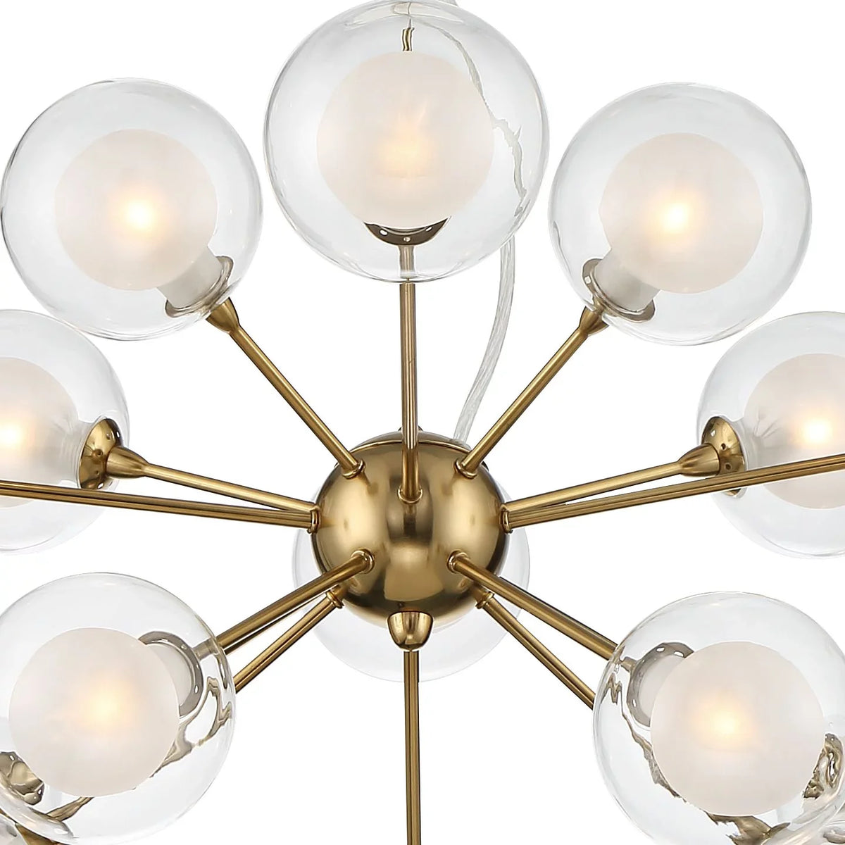 Chandelier Euro Shade Brass 30" Wide Century Spheres 15-Light Dining Sputnik for Kitchen Fixture Room Design Glass Mid Modern Possini Island Antique