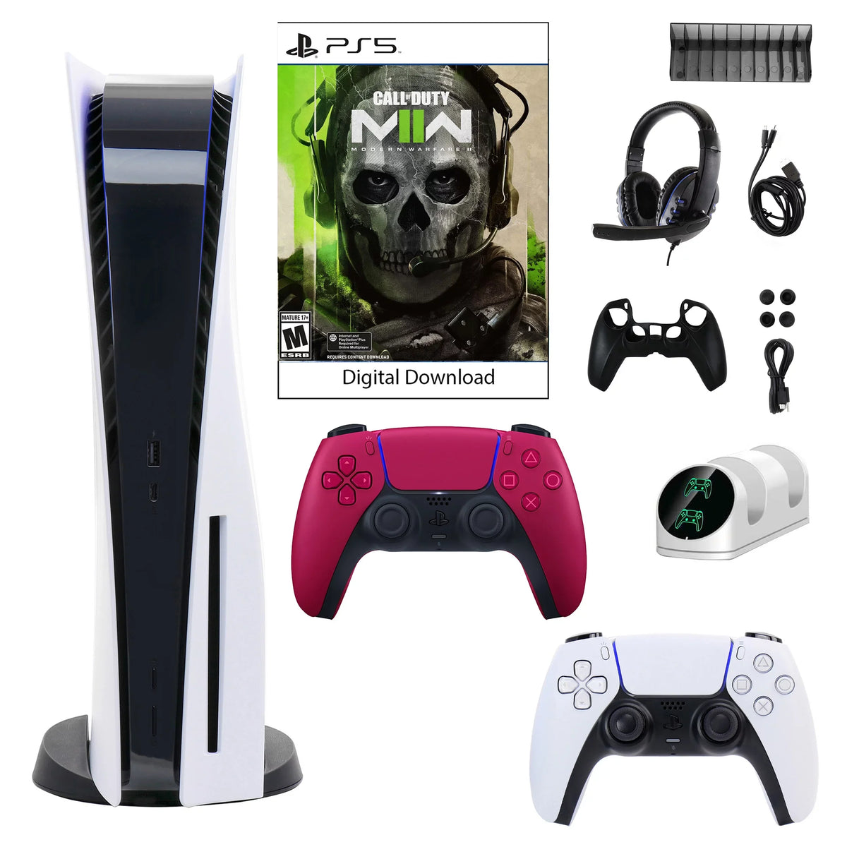 with in DualSense Accessories with Red Cosmic Warfare and Console Duty: Core II Controller PlayStation Call Modern 5 of