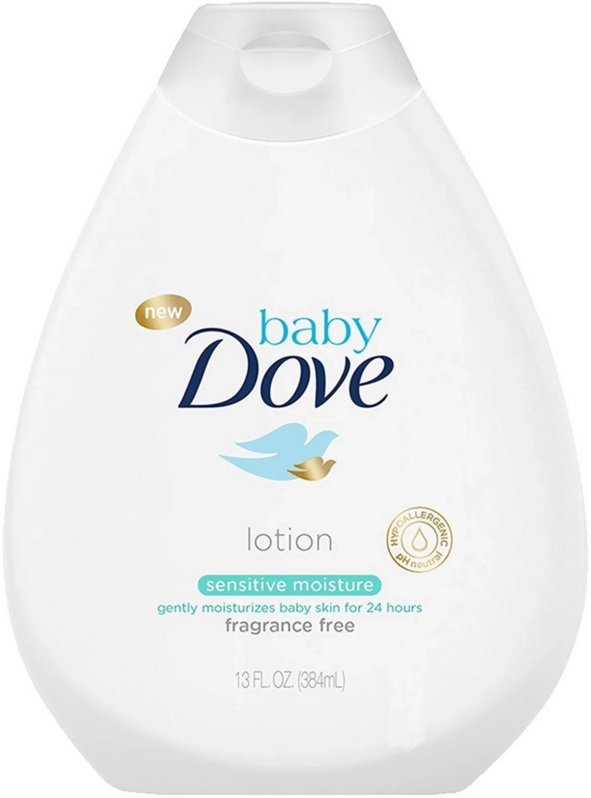 Fragrance count Sensitive Moisture 3 Dove Free Lotion, Baby oz, 13