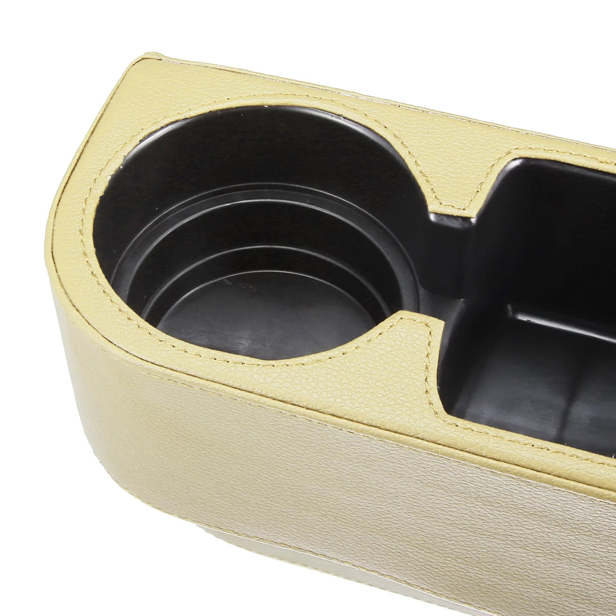 Seat Car Pocket Organizer Multi-function Side Filler Box Seat Gap Storage Car Holder Cup Console Beige