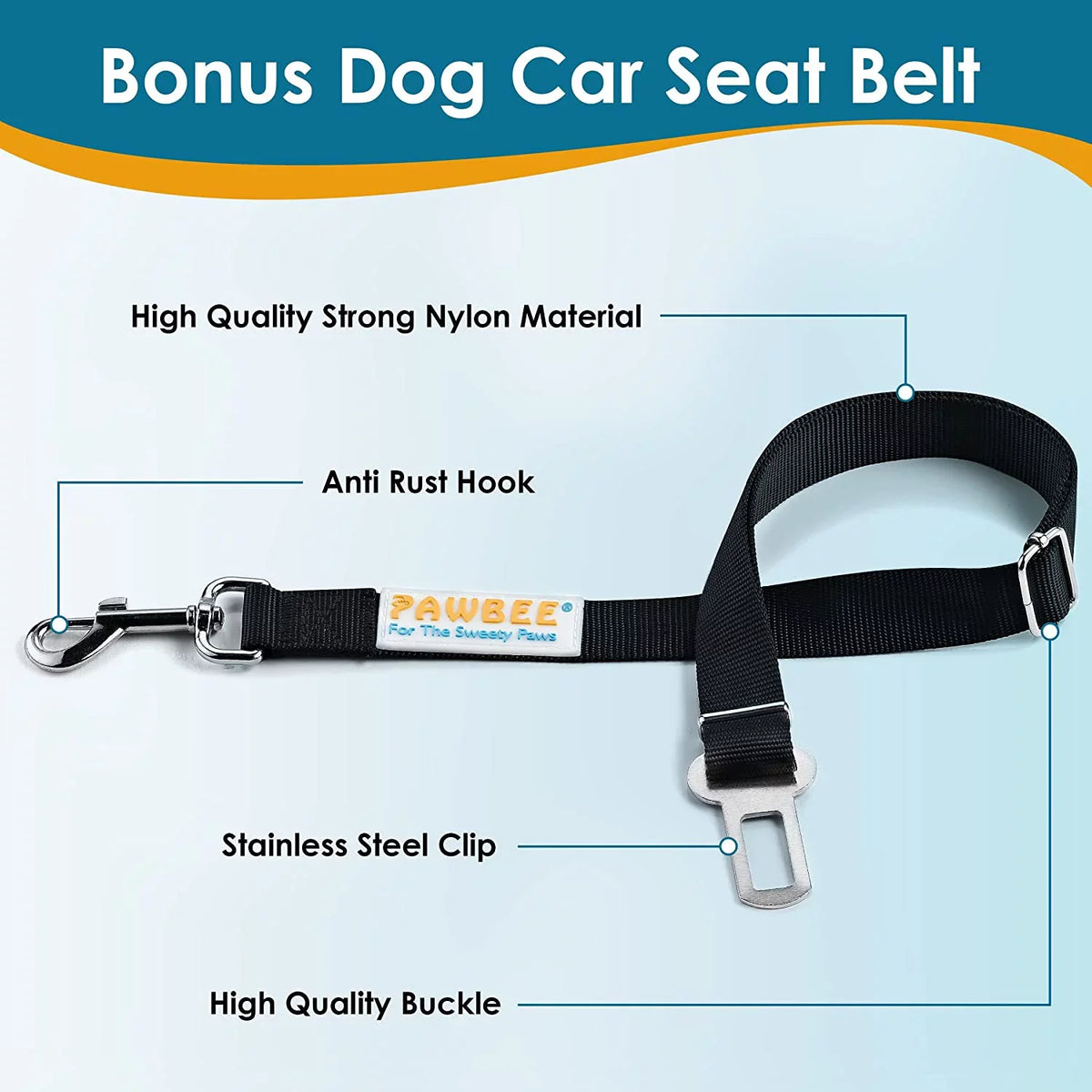 Scratchproof Hammock Front Belt & Seat PAWBEE Dog – for Cover for Trucks Dogs Seat Seat Mesh with Covers Car Window & Nonslip Seat Waterproof with Cars SUV, Car – – for Bonus Dog Covers Car Dogs Car