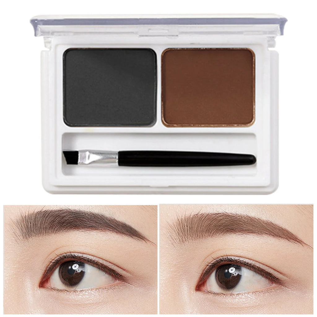 2 Colors Palette set Brush Professional With Eyebrow Makeup Brow Powder Eye Tint