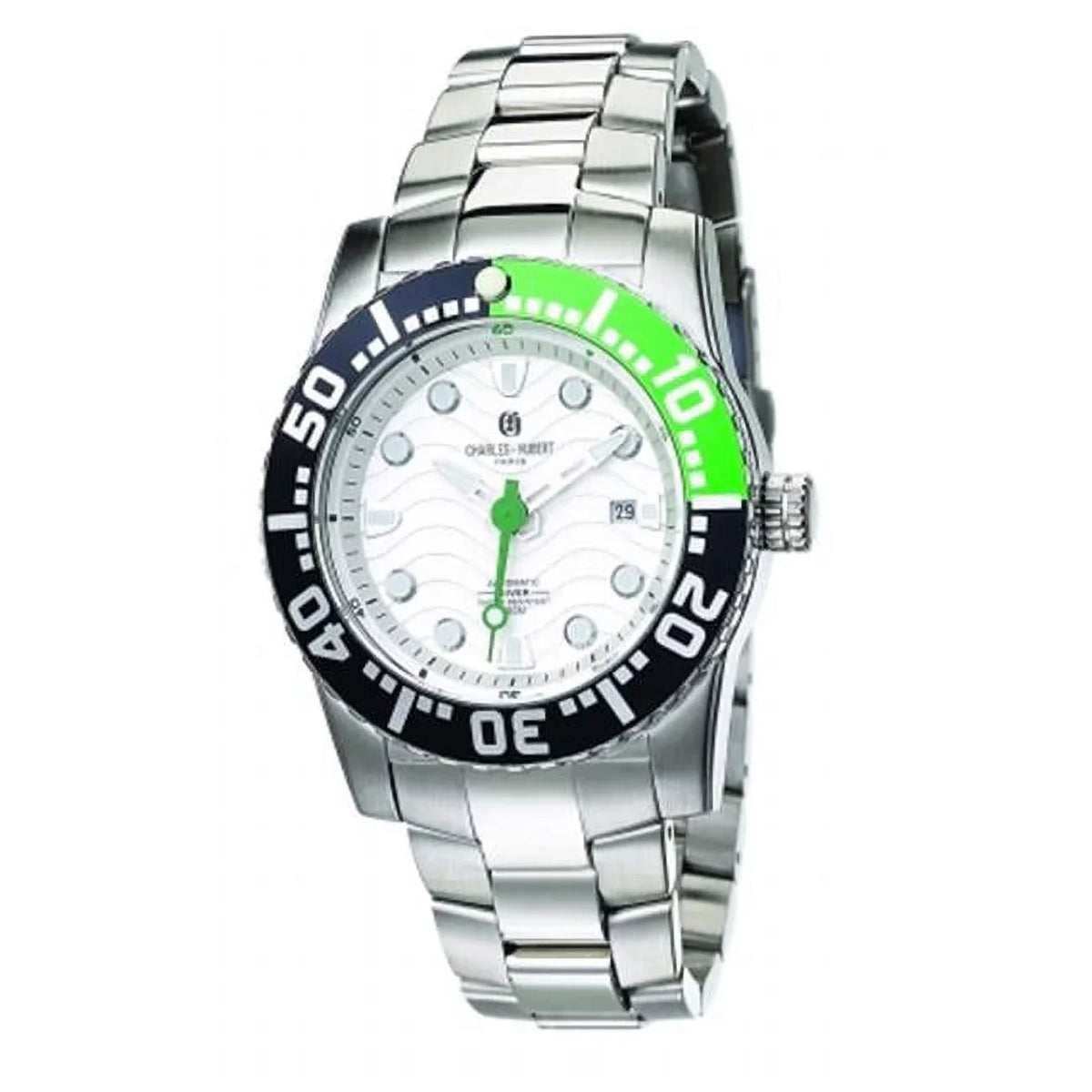 Automatic Paris Steel Mens Stainless #3778-WM Charles-Hubert- Watch