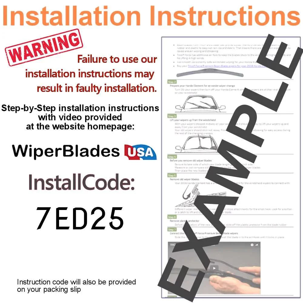 Spectra 2004 of 2) (Set compatible with Performance Wipers Kia Beam