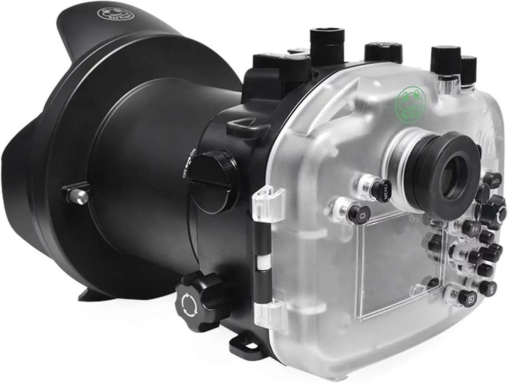 Kit Underwater G Inch Dome Compatible 16-35mm Case ILCE-7R IV 12-24mm A7R F3.5-5.6, Seafrogs Port Housing F4 F/4 Waterproof 28-70mm 6 A7R4 with w/ for FE Lens-Black [40M/130FT] IV