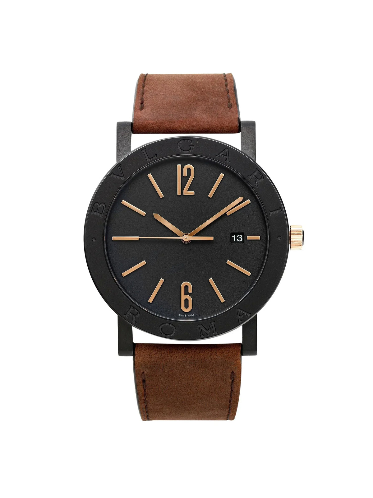 Black 103219 Solotempo Watch 41mm New Dial Steel DLC Automatic Coated Bvlgari