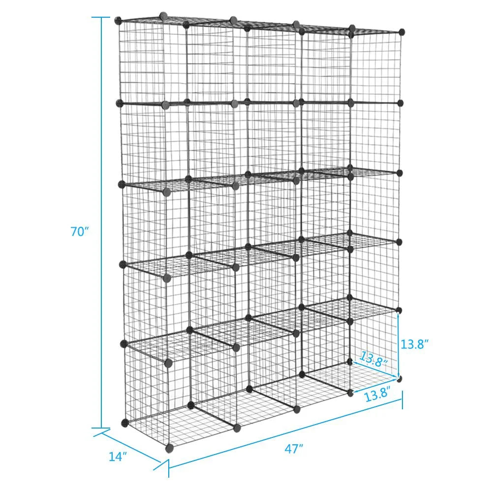 20-Cube Stackable Shelves Storage Winado Multifunctional Design Organizer Plastic