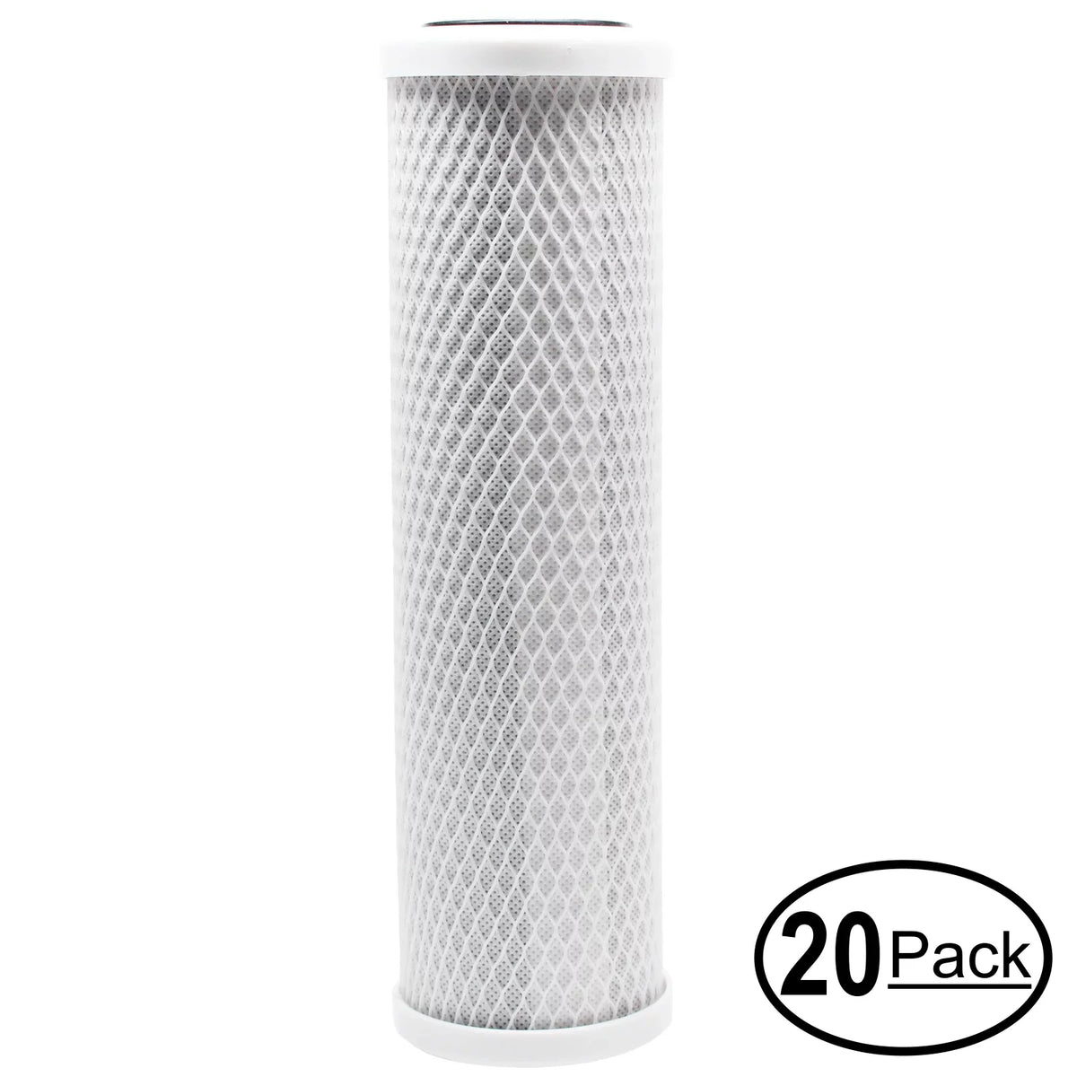 '- CRYSTAL Pure system for Block Carbon Filter inch 20-Pack for Mega Denali Activated Universal Quest Filter Brand QUEST - Replacement CQE-CT-00113 Crystal Filter liquid 10