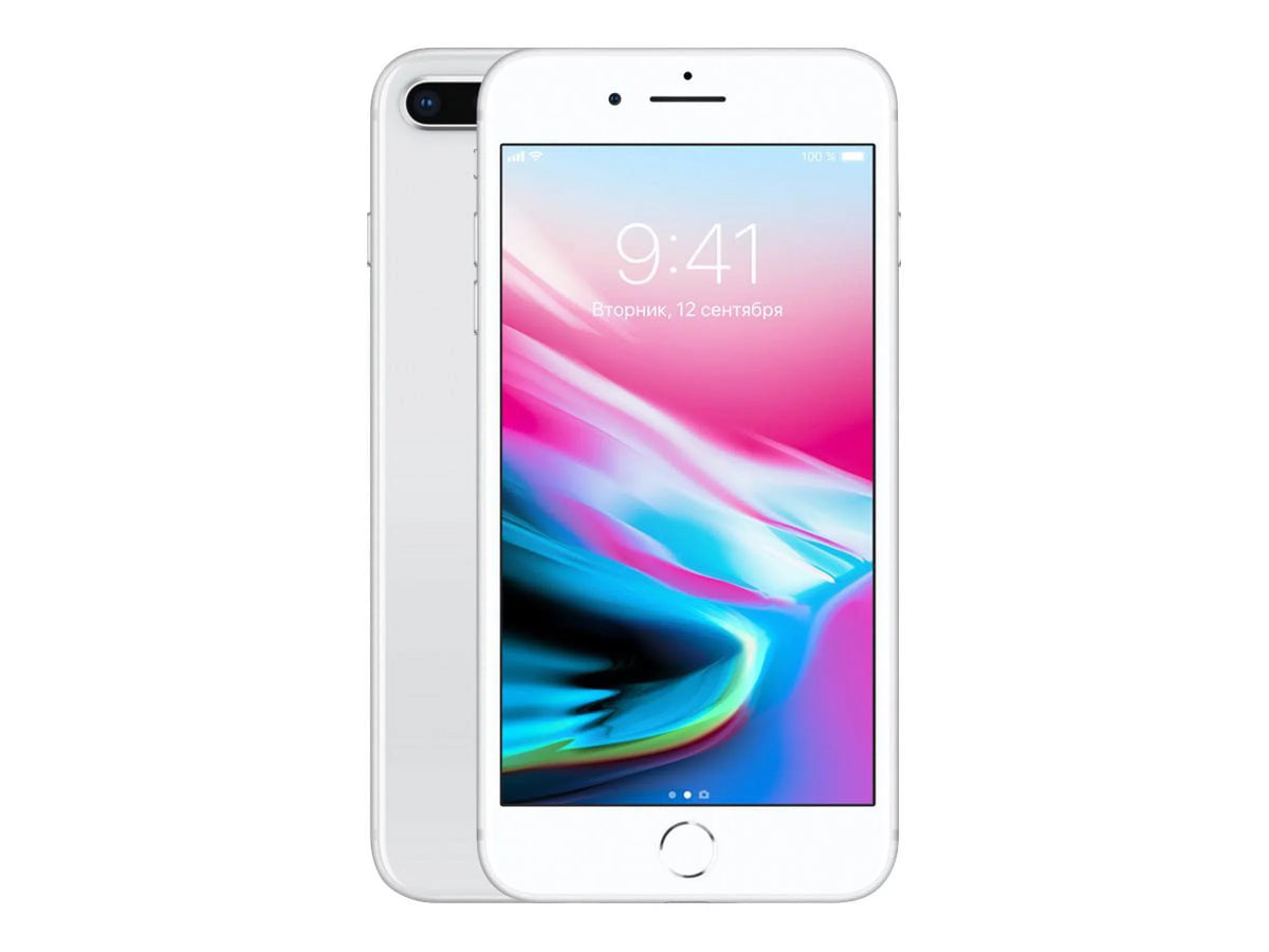 iPhone LTE 8 Plus - Silver Unlocked Restored (Refurbished) 256GB,
