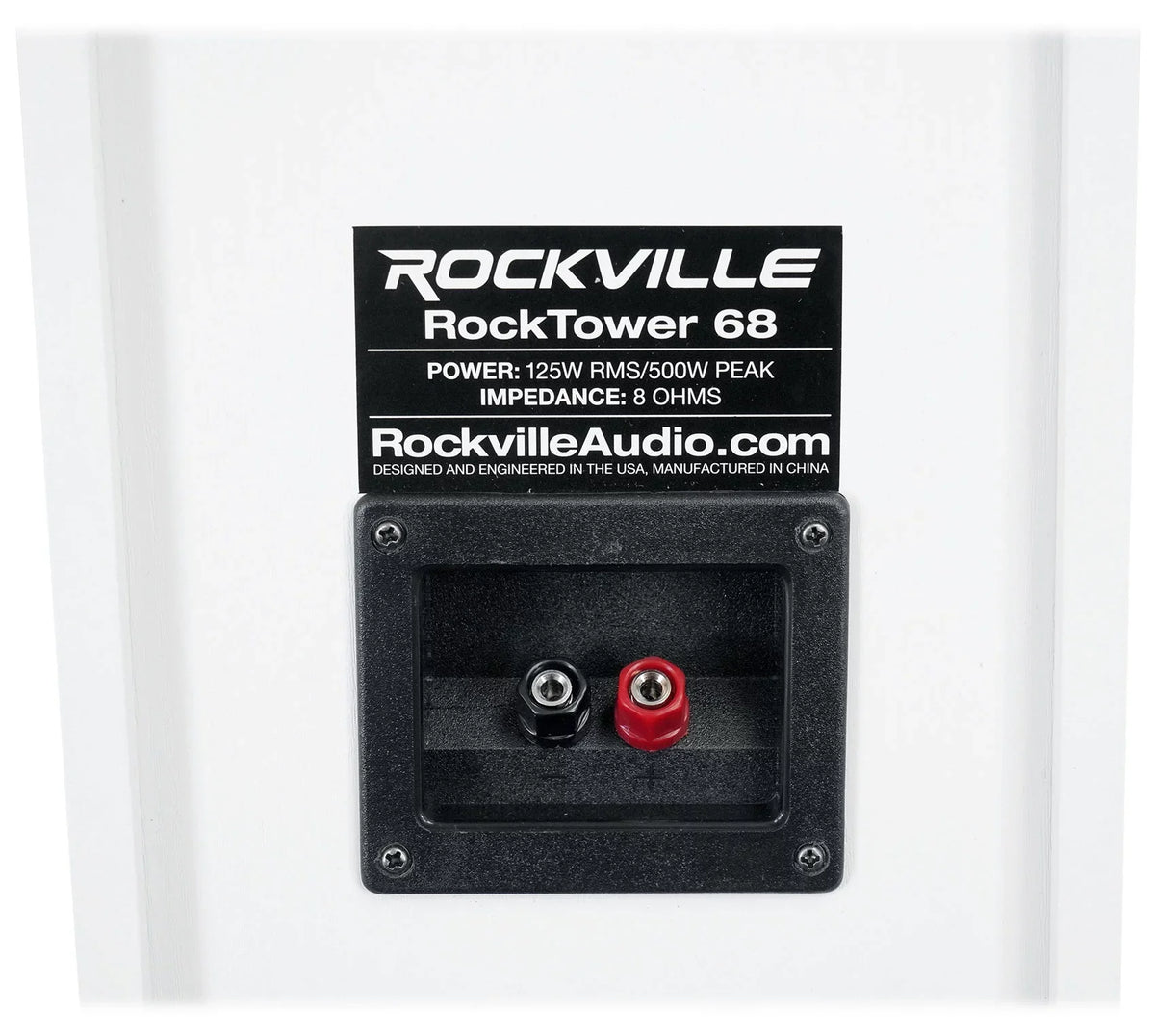 Home Tower Audio 8 Ohm (2) 68W Passive White Rockville RockTower Speakers