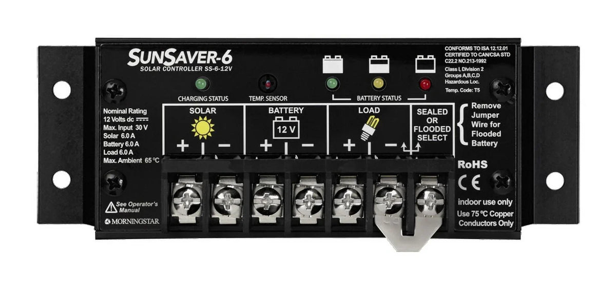 PWM Morningstar 12Vdc 6A SunSaver SS-6-12V Controller Charge