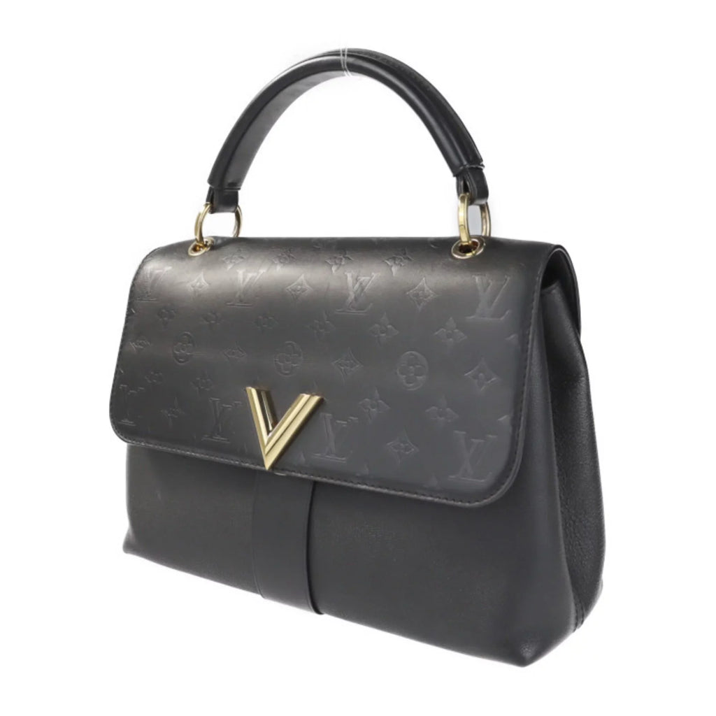 Shadow (Good) Leather One Monogram Verry M51989 Noir Shoulder Pre-Owned 2WAY Bag Handbag Handle
