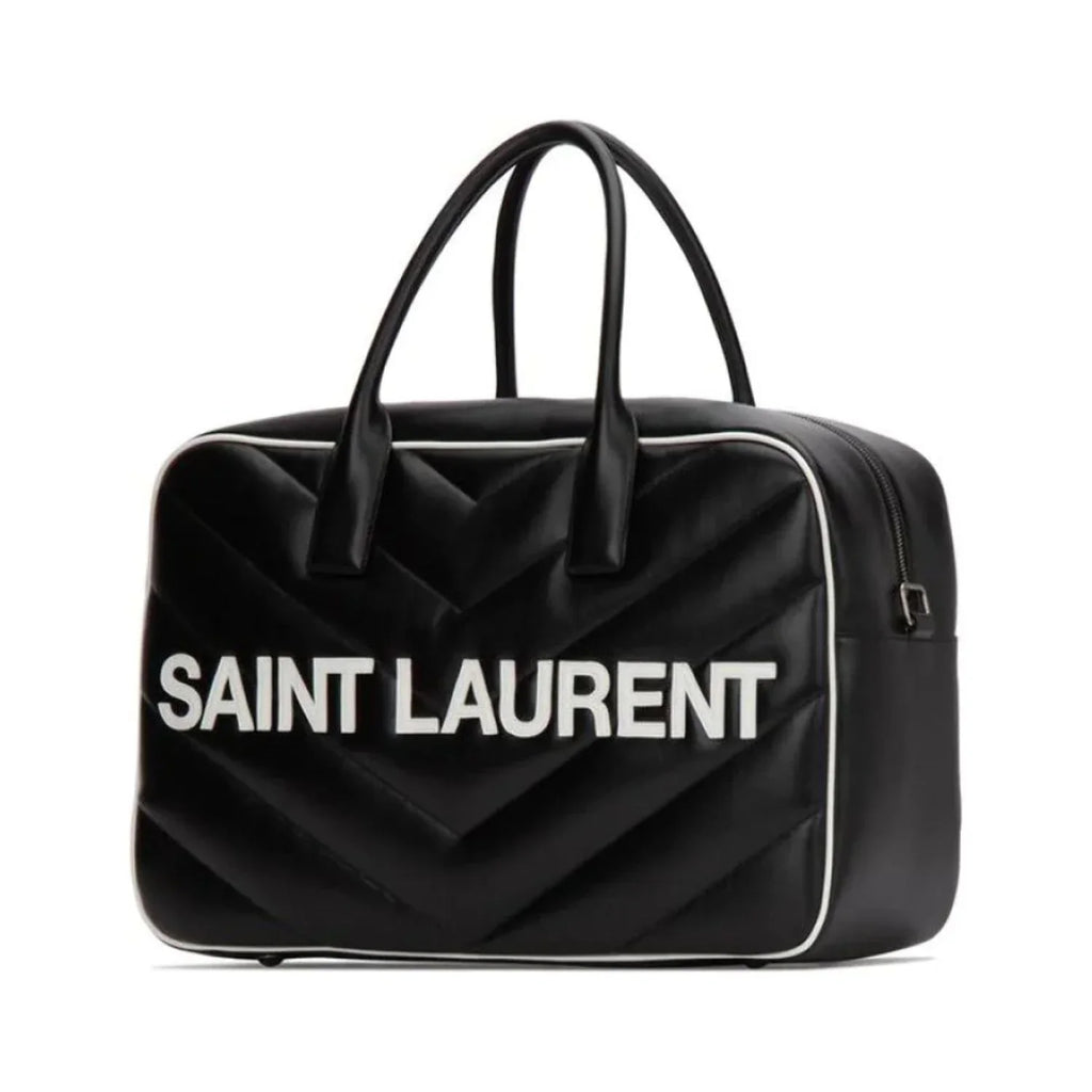 Calf Laurent Saint 525145 Leather Miles Bag Black Bowling New Logo Duffel