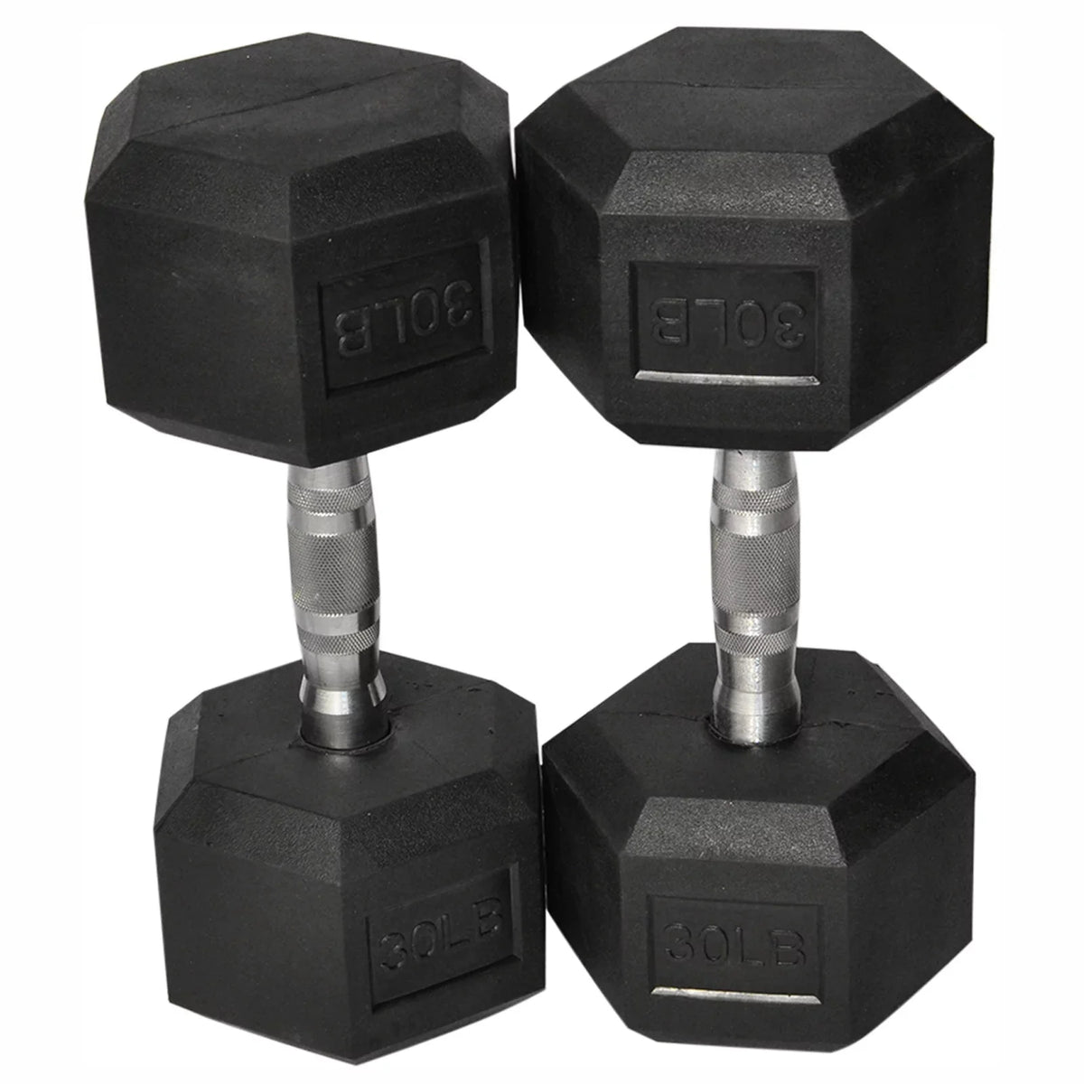 Dumbbell Metal 1 of Pair 1 Heavy Set Handles Dumbbell Rubber of Hex with Barbell ATIXEL