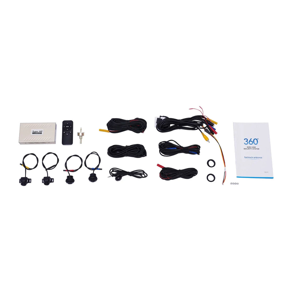 Miumaeov View 1080P System View Recording 4-Camera for Bird Rear Cars Car 360 Dash Surround Cam Kit Degree DVR