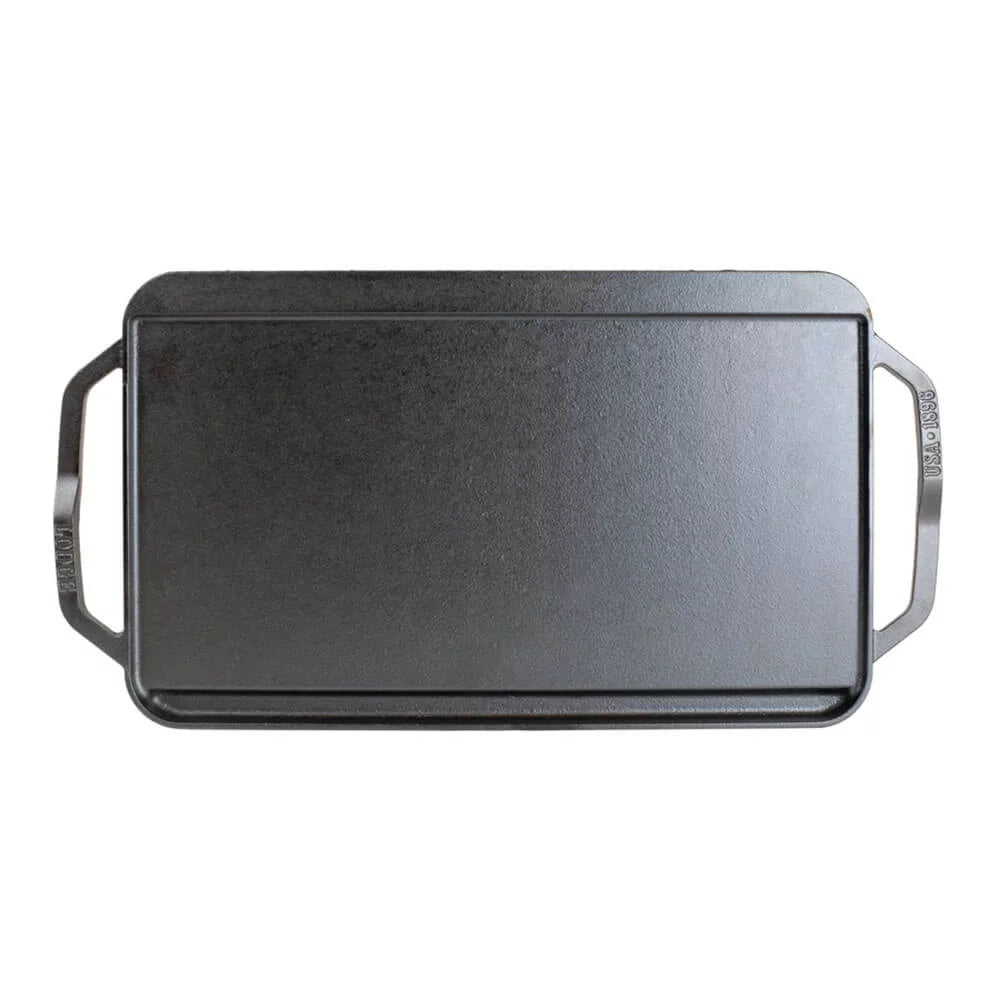 Grill Lodge & Griddle with Handles Burner Stovetop, - Open Collection Fire Grill, Iron Grill/Griddle or Chef - Cast Reversible Flat Cast Iron Cast Double Oven, Skillet Iron for