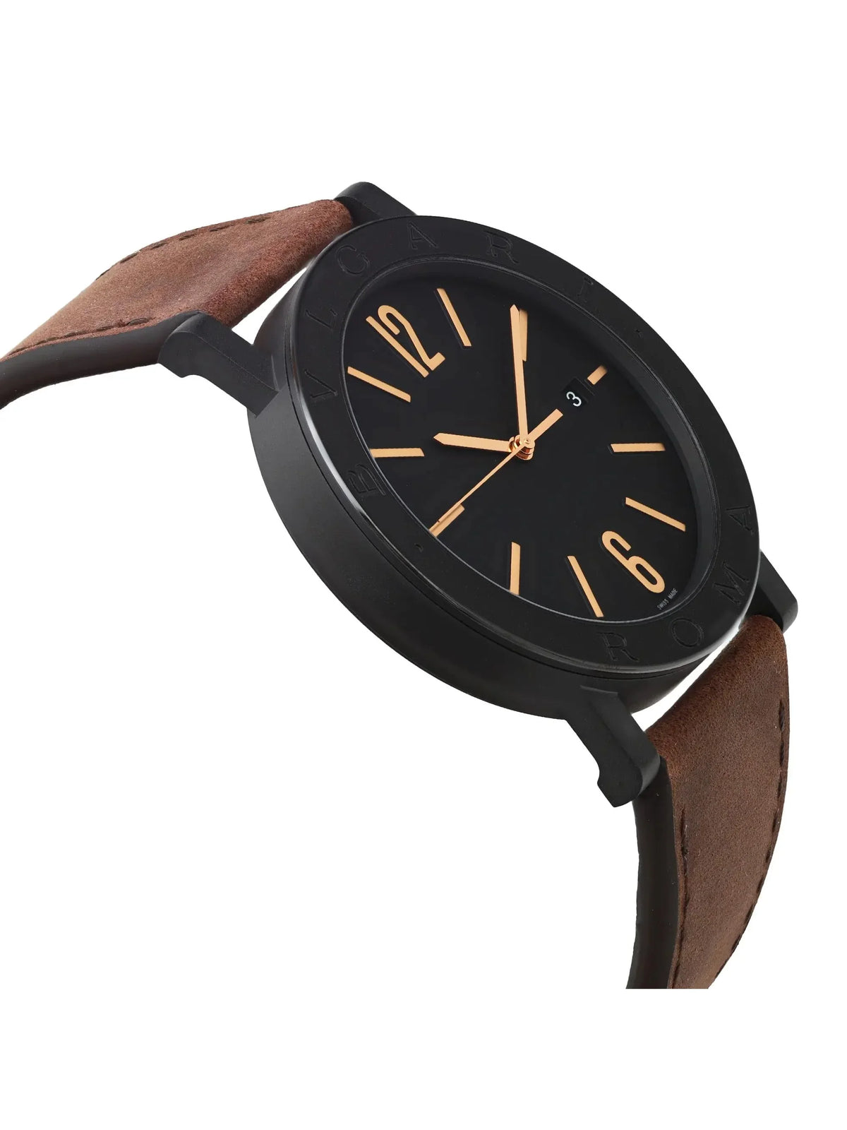 Black 103219 Solotempo Watch 41mm New Dial Steel DLC Automatic Coated Bvlgari