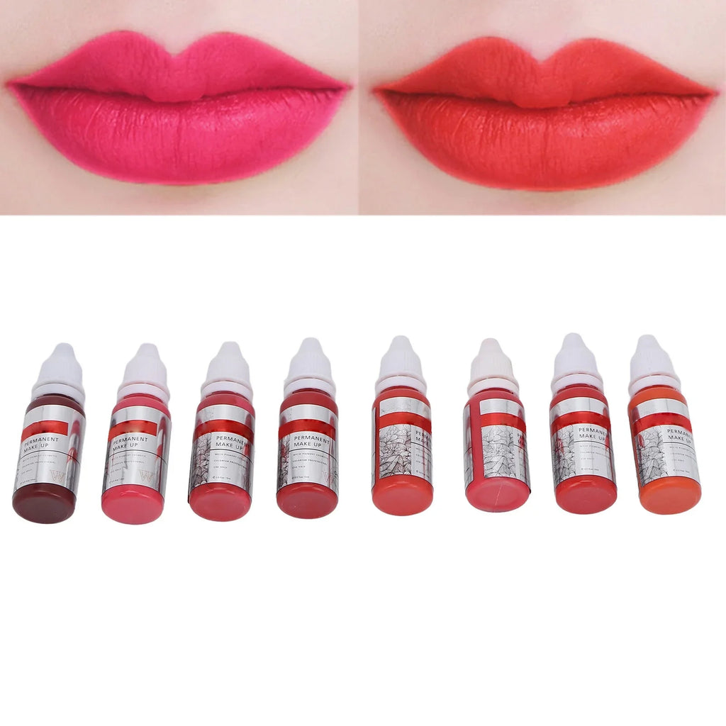 Microblading Color Ink Permanent 8pcs Tattoo Semi Lip Pigment 120ml Makeup