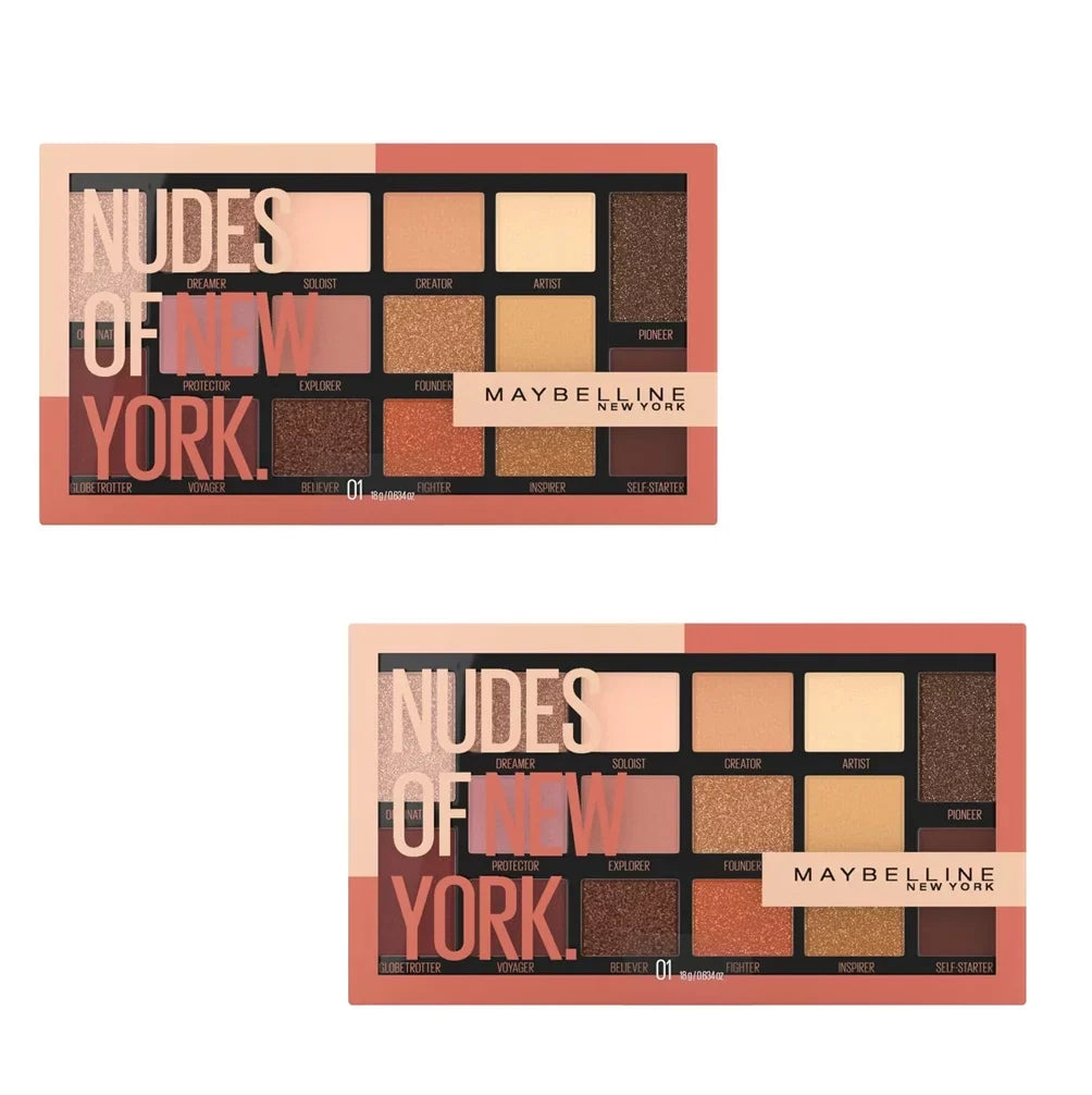York 2 New Pack Eyeshadow York of 01 New Nudes of Palette, Maybelline