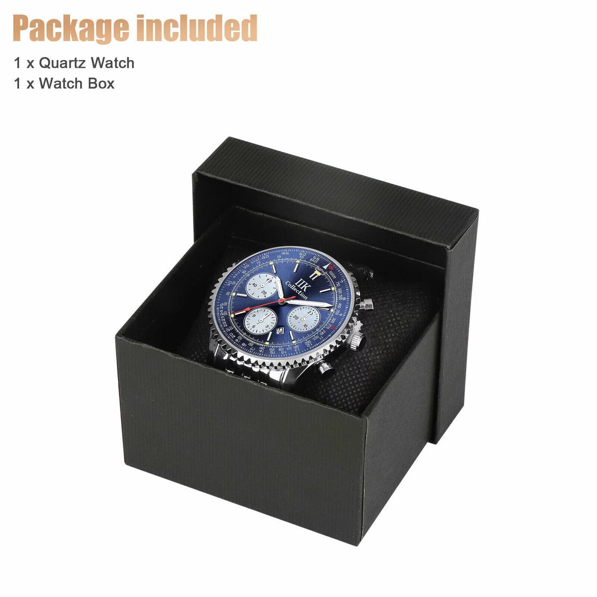 Steel Bracelet Stainless Men Relojes De Luminous Quartz Watch Waterproof Hombre