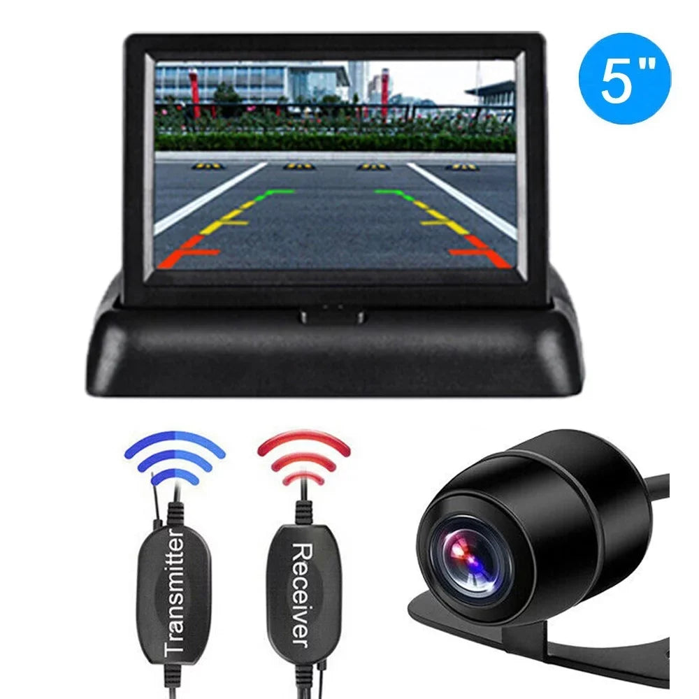 Car Monitor Vision 5inch New View System Camera HD Rear Backup Parking Camera Night