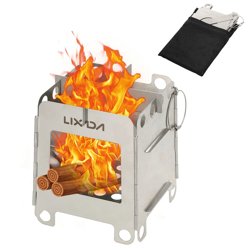 Stainless Stove Steel Stove Lixada Stove Stove Wood exterior Wood Portable Pocket Stove Stainless Stove,Pocket Wood Steel Wood exterior Steel Pocket Wood Stove Pocket Picnic exterior Stove Stove